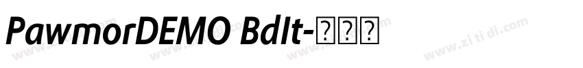 PawmorDEMO BdIt字体转换 PawmorDEMO BdIt字体转换